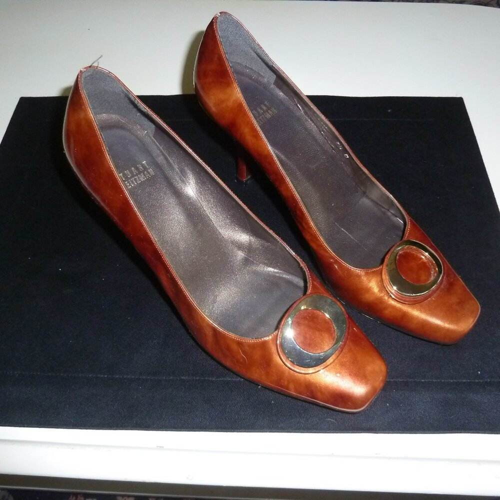 Stuart Weitzman Classic Tortoise Shell Pumps Size… - image 1